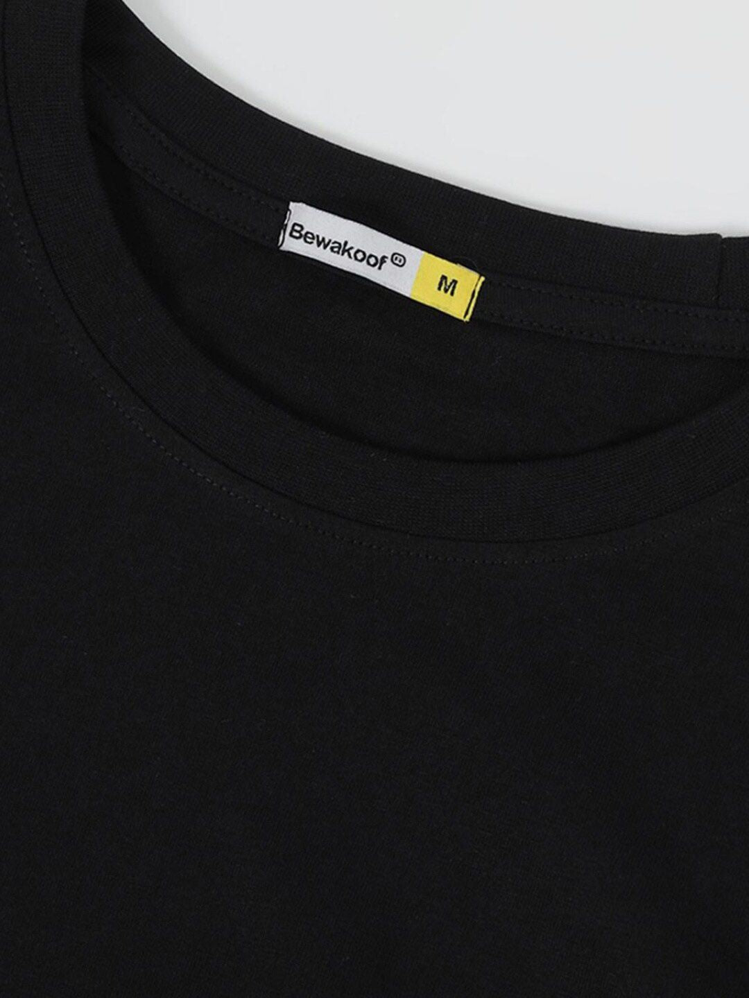 Bewakoof Men Black Printed Oversized T-shirt