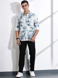 Thomas Scott Men Classic Slim Fit Opaque Casual Shirt