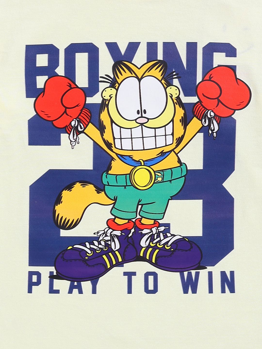 Happy Faces Boys Garfield Printed Pure Cotton T-shirt