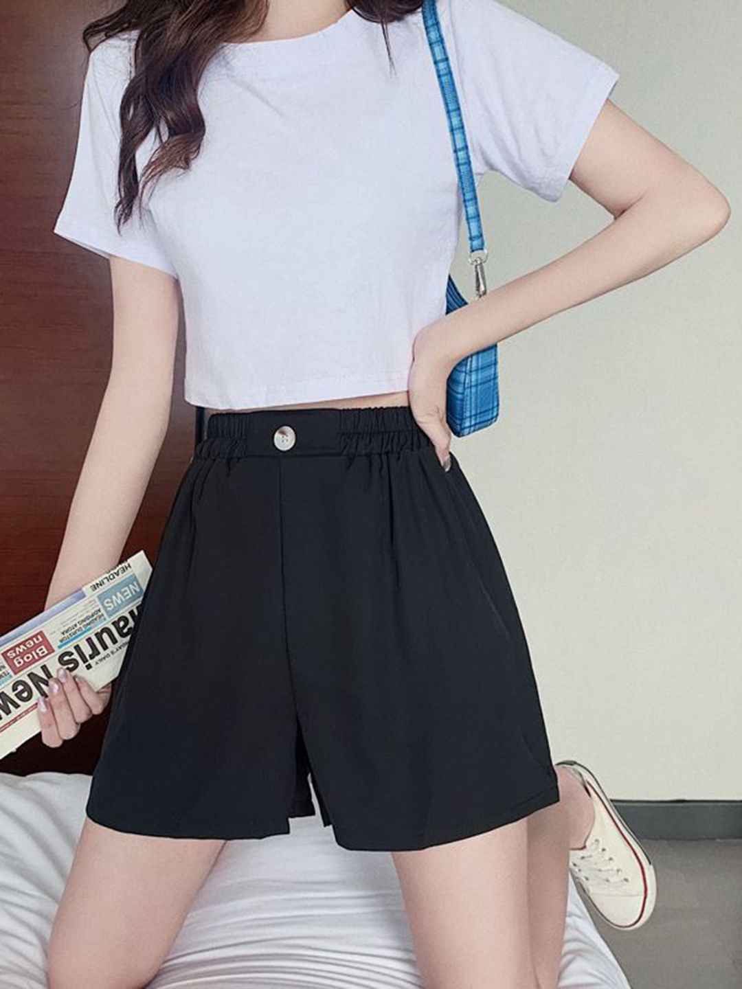 DressBerry Women Cotton Loose Fit Bermuda Shorts
