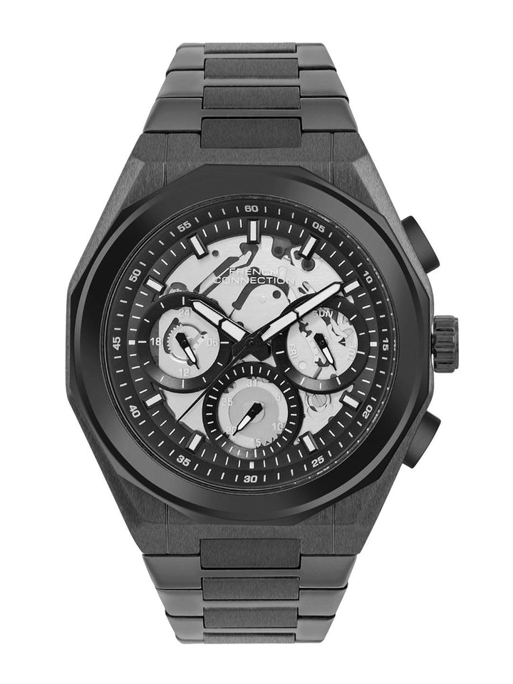 French Connection Men  Bracelet Style Straps Analogue Multi Function Watch FCH21BM