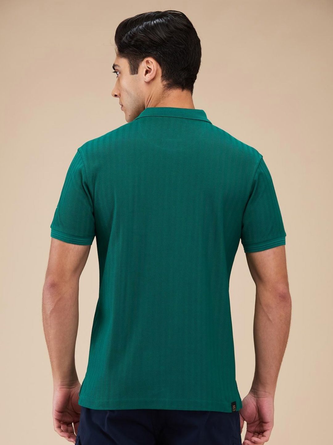 Being Human Men Self Design Polo Collar Cotton T-shirt