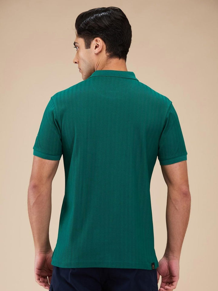 Being Human Men Self Design Polo Collar Cotton T-shirt