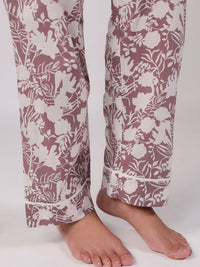 SANSKRUTIHOMES Women Printed Pure Cotton Night suit