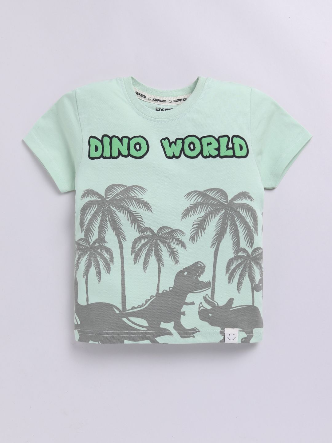 Happy Faces Boys Graphic Print Pure Cotton T-shirt