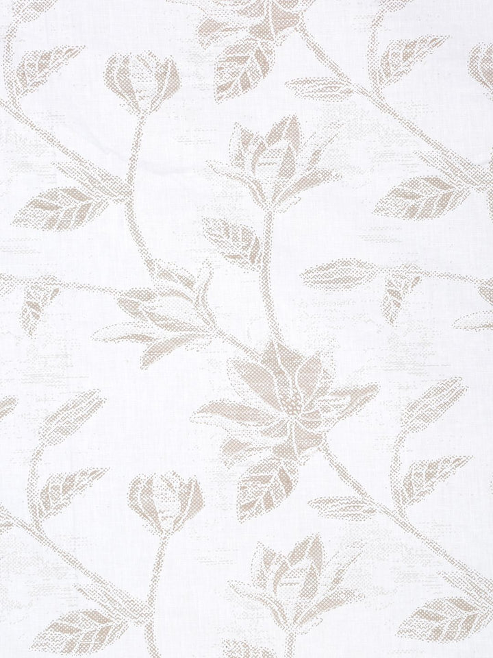 Myntra Elegant Homes White & Brown Floral 400 TC Bedsheet with 2 Pillow Covers