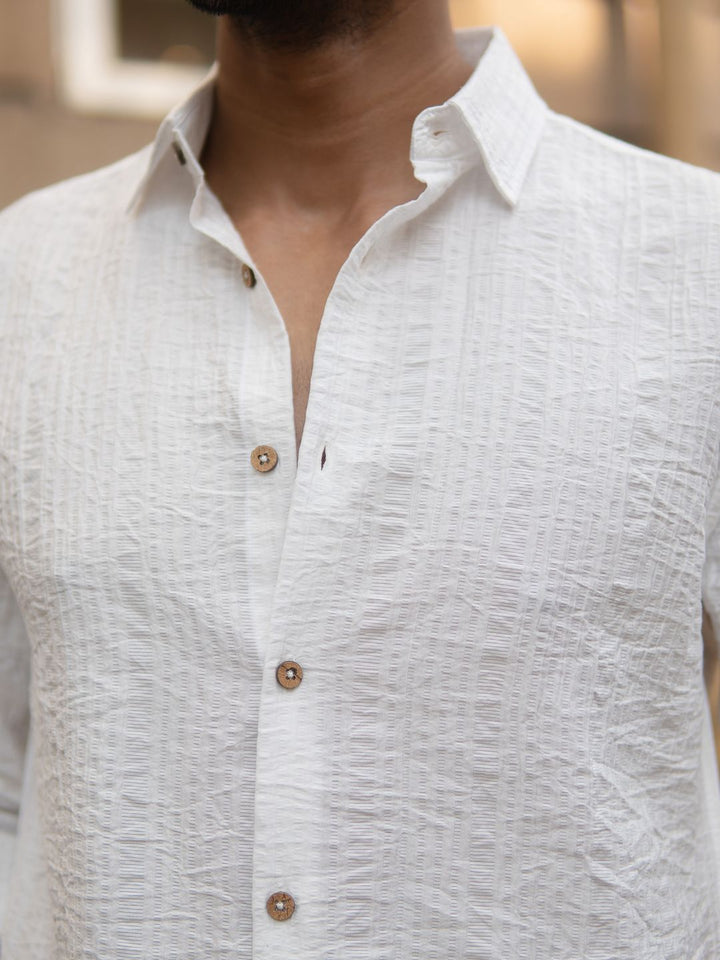 Powerlook SS25 Structure Vertical Striped Casual Shirt