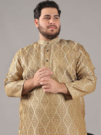 SOJANYA PLUS Plus Size Men Ethnic Motifs Woven Design Straight Kurta With Pyjamas