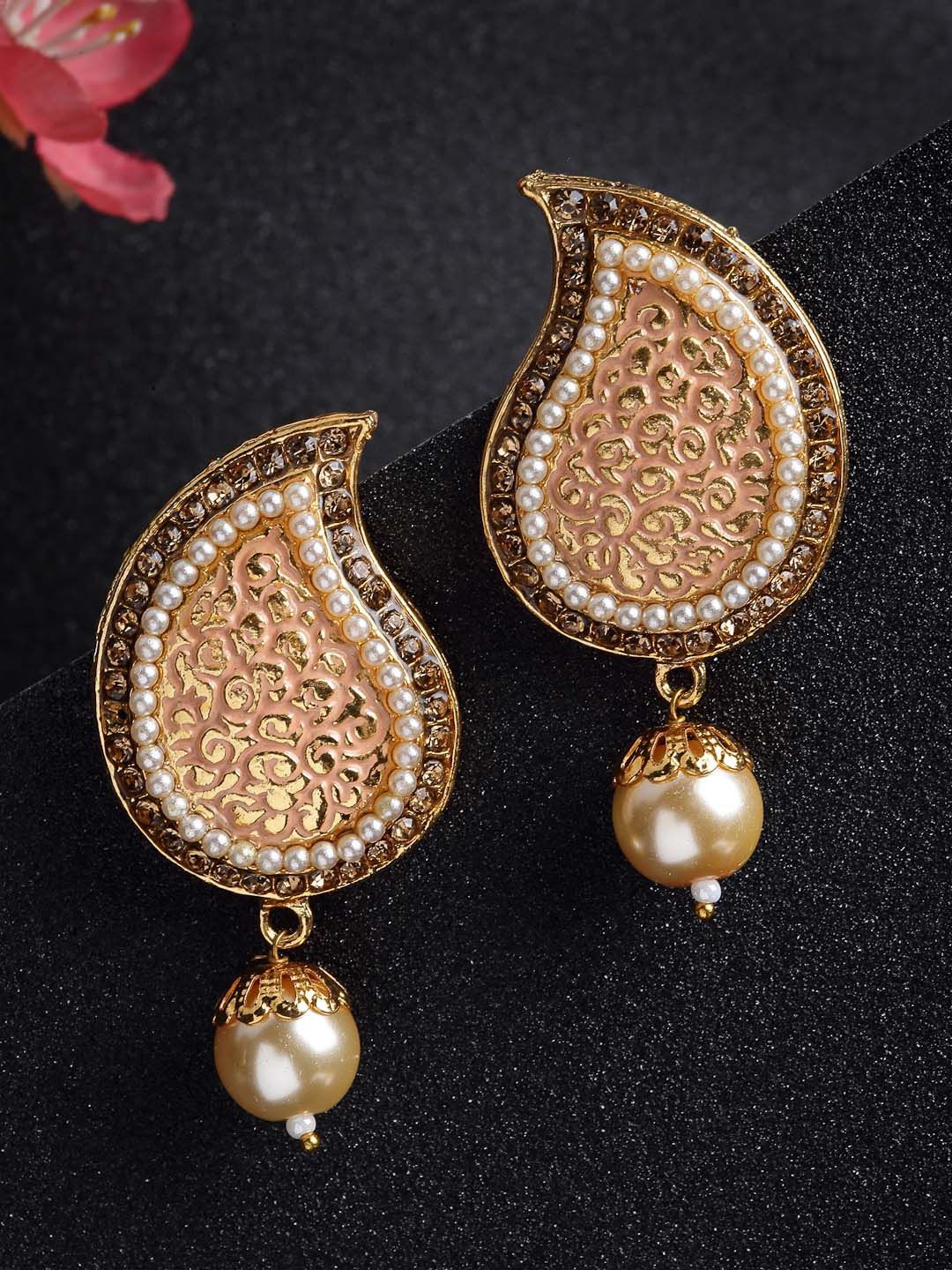 Anting-anting Jatuh Berbentuk Paisley Salut Emas Anouk