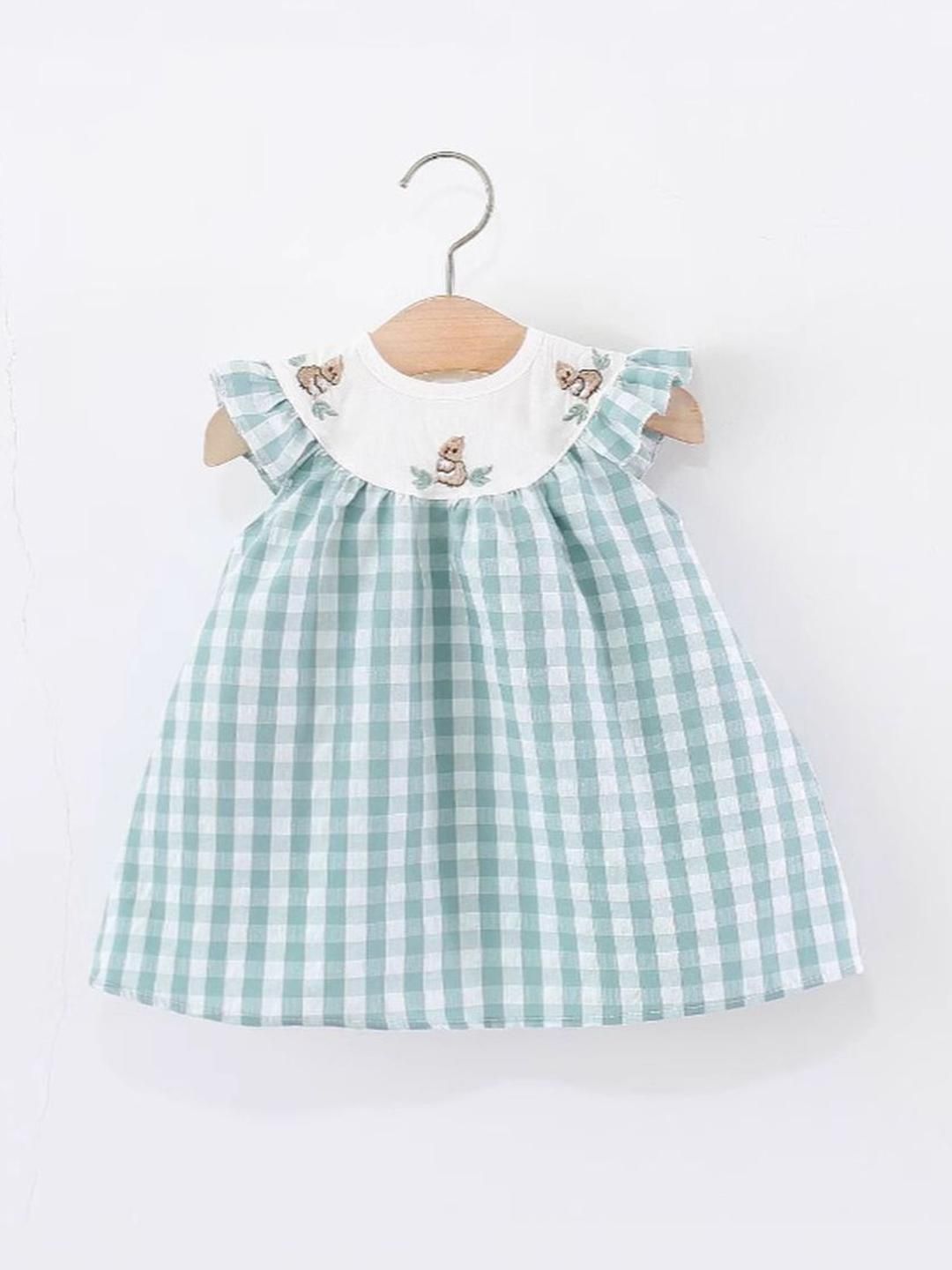 YK Checked A-Line Dress