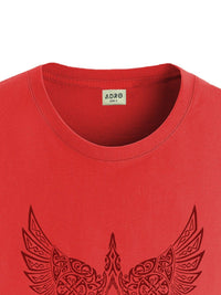 ADRO Men Typography Printed Applique T-shirt