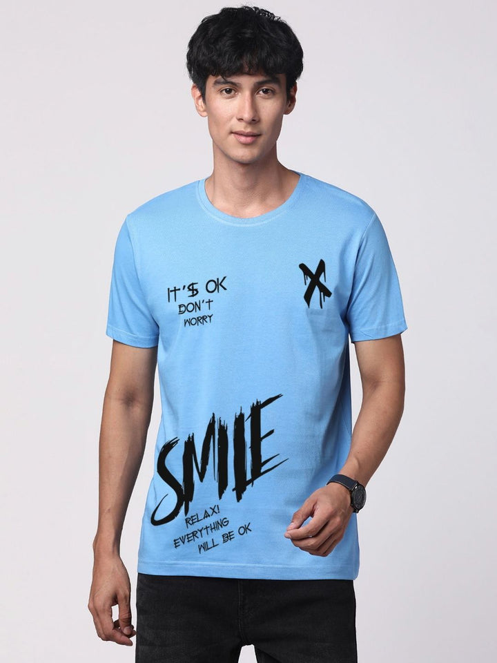 ADRO Men Graphic Printed Round Neck Cotton T-shirt