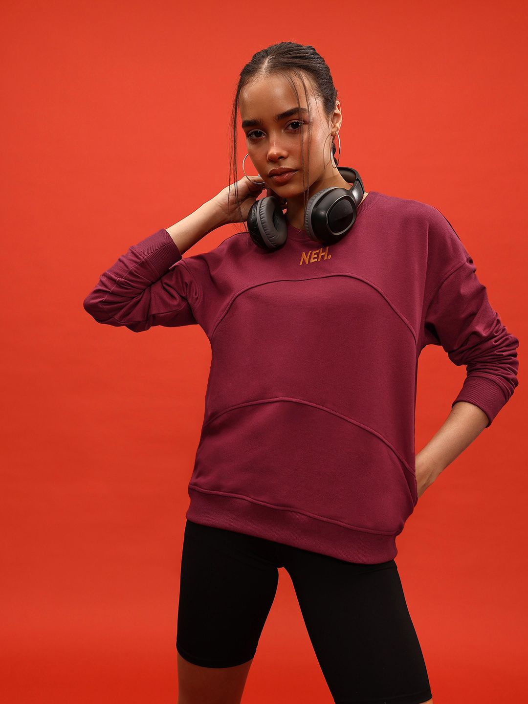 DressBerry Printed Detail Sweatshirt