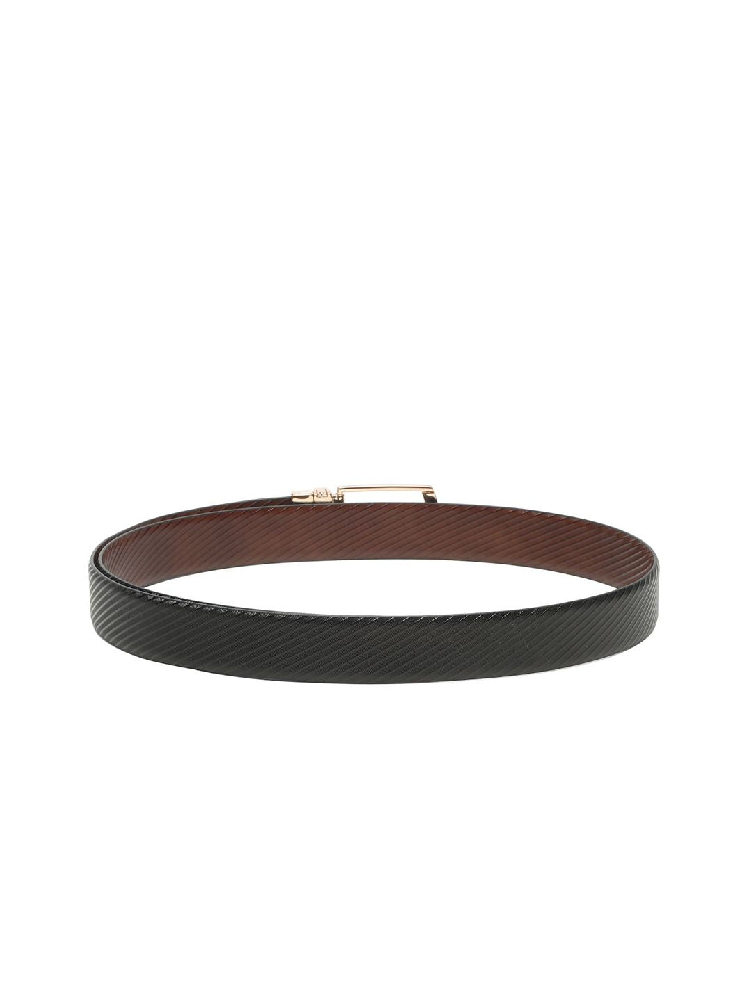 Teakwood Leathers Men Textured Leather Reversible Formal Belt