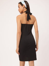 DressBerry Glamorous Grizzly Ribbed Gather-Detail Sheath Dress