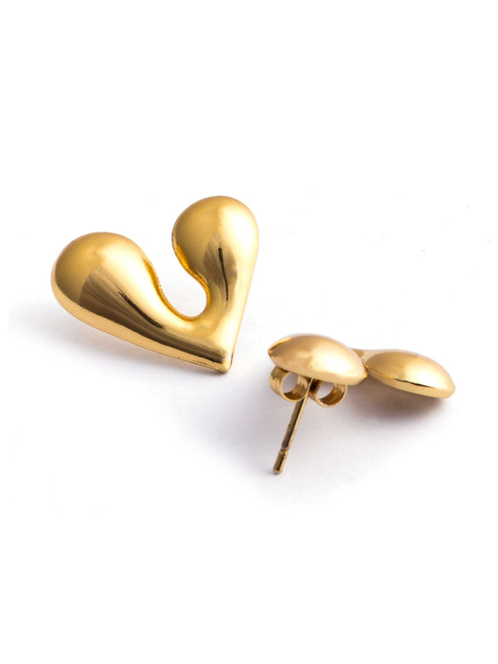 VOGUE PANASH Stainless Steel 18K Gold-Plated Contemporary Studs