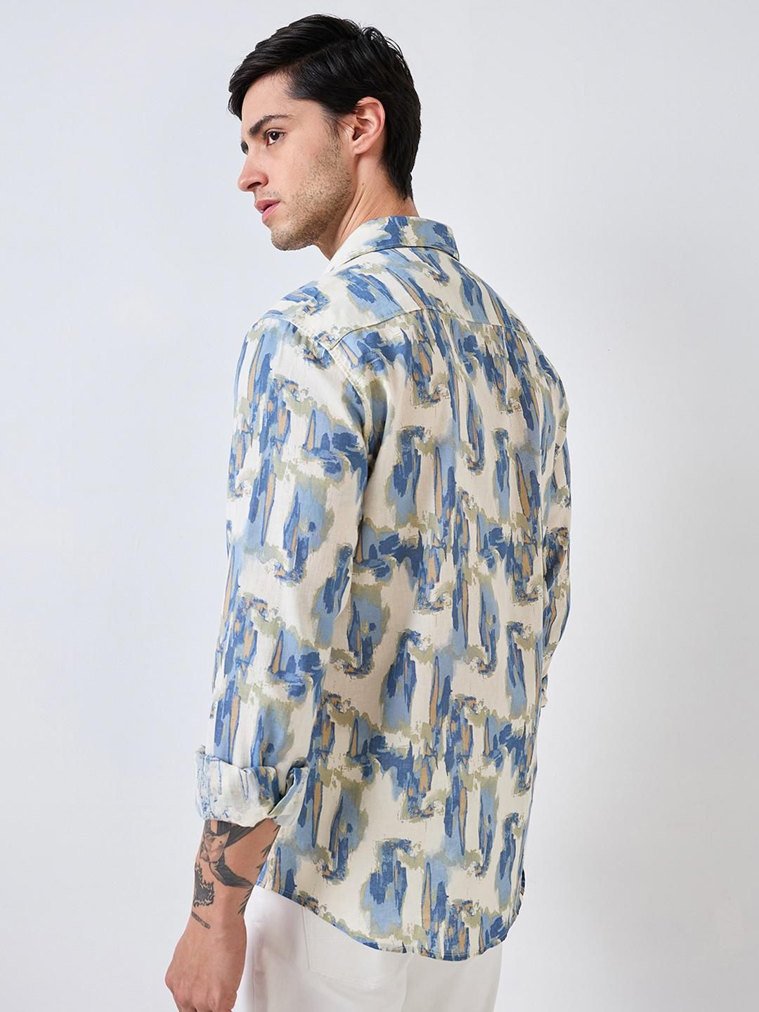 SPYKAR Men Slim Fit Floral Opaque Printed Casual Shirt