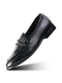 MONKSTORY Men Twin Braided-Bit Loafers