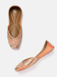 House of Pataudi Sequin Embellished Mojaris