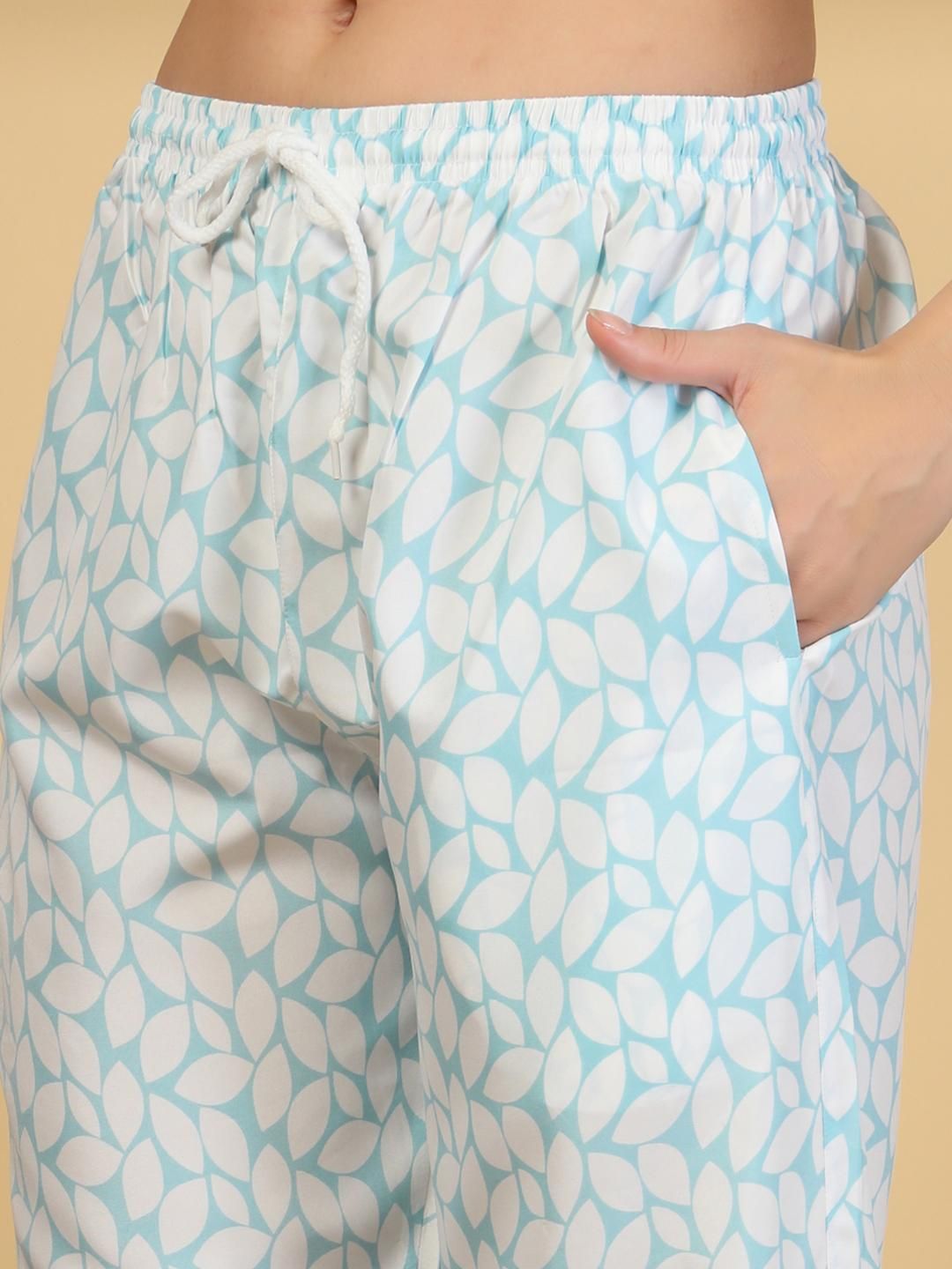 Klotthe Wanita Biru Blue Floral Campuran Malam