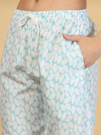 Klotthe Wanita Biru Blue Floral Campuran Malam