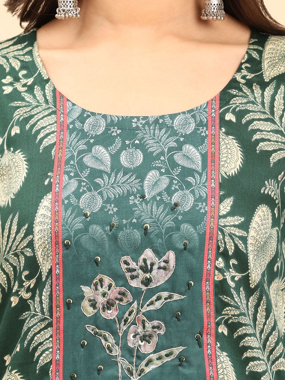 Mamicha Women Floral Printed Regular Pure Cotton Kurta with Palazzos & With Dupatta
