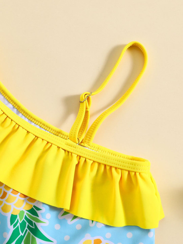 YK Infant Girls Printed Top & Briefs Swim Set