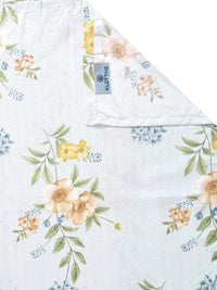 KLOTTHE Multicoloured Floral 300 TC King Bedsheet with 2 Pillow Covers