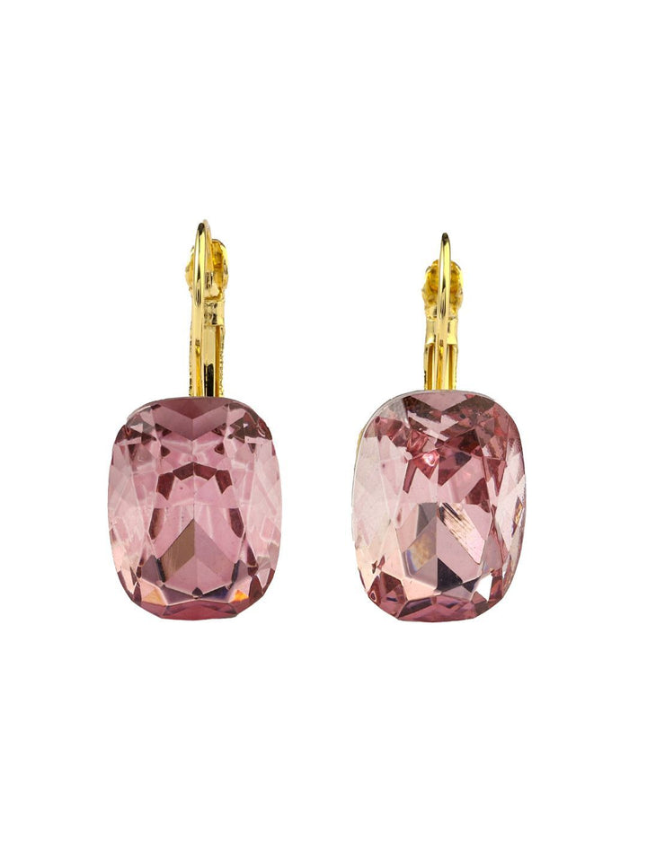 SALTY Gem Stone Studded Contemporary Mystic Sparkle Hoop Earrings