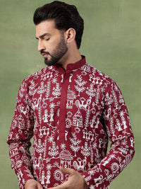 SOJANYA Men Embroidered Thread Work Kurta