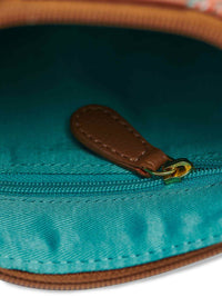 TEAL BY CHUMBAK Floral Structured Sling Bag