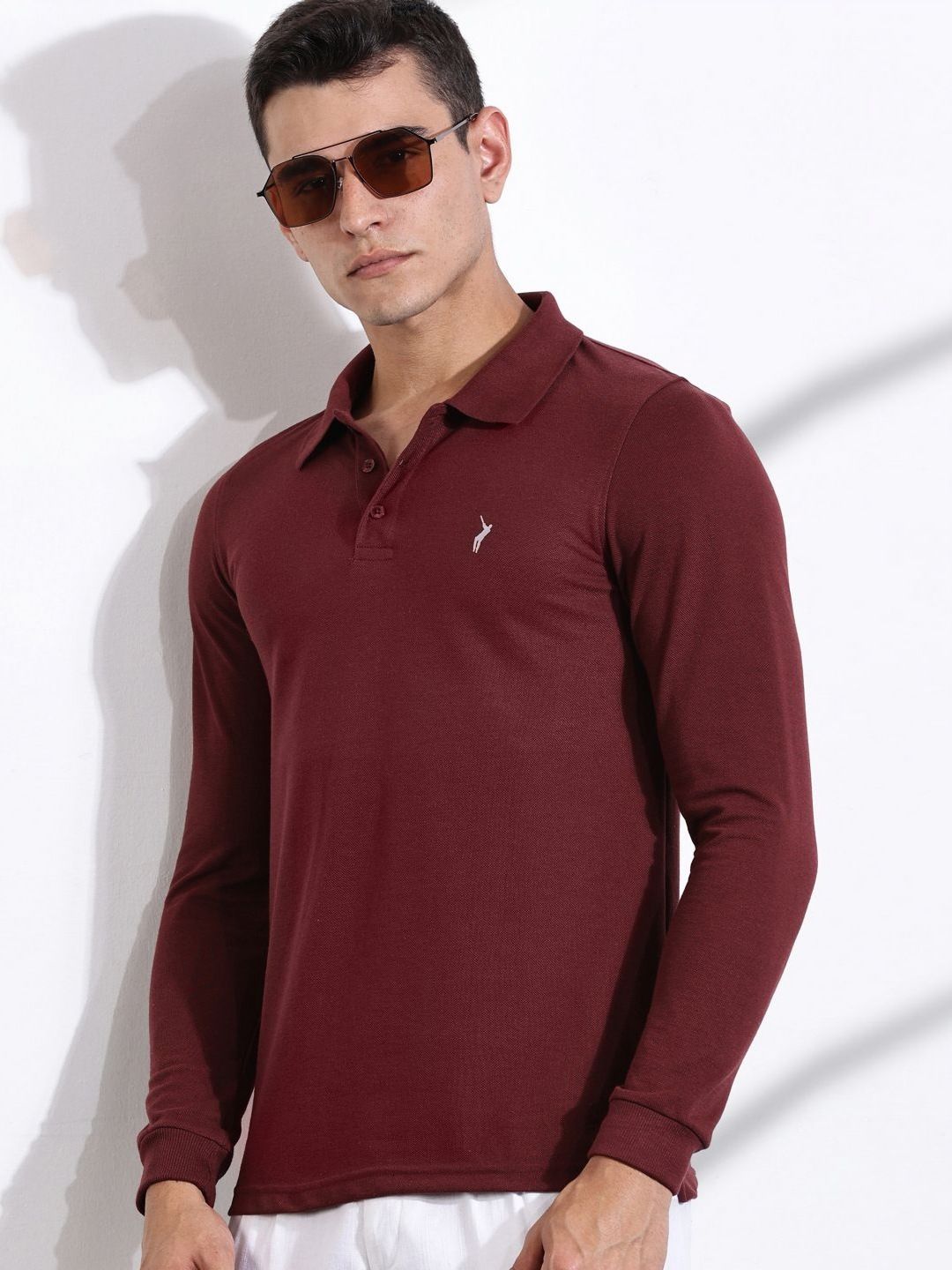 Thomas Scott Men Solid Polo Collar T-shirt