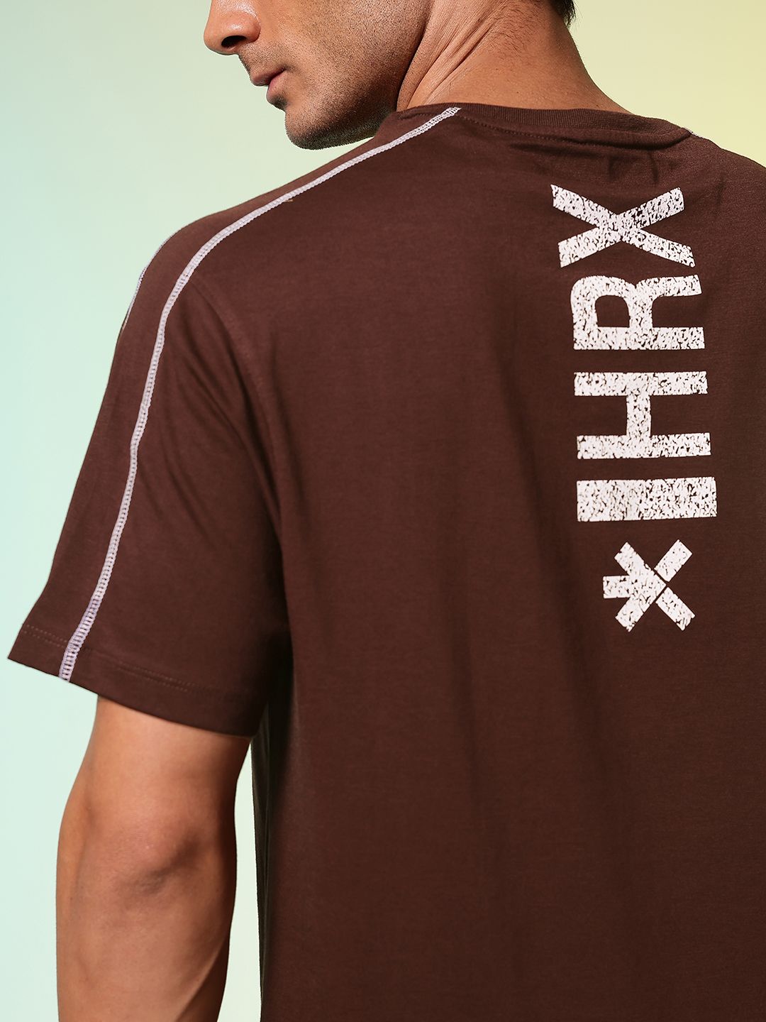 HRX by Hrithik Roshan Printed Drop-Shoulder Sleeves Relaxed Fit Training T-shirt