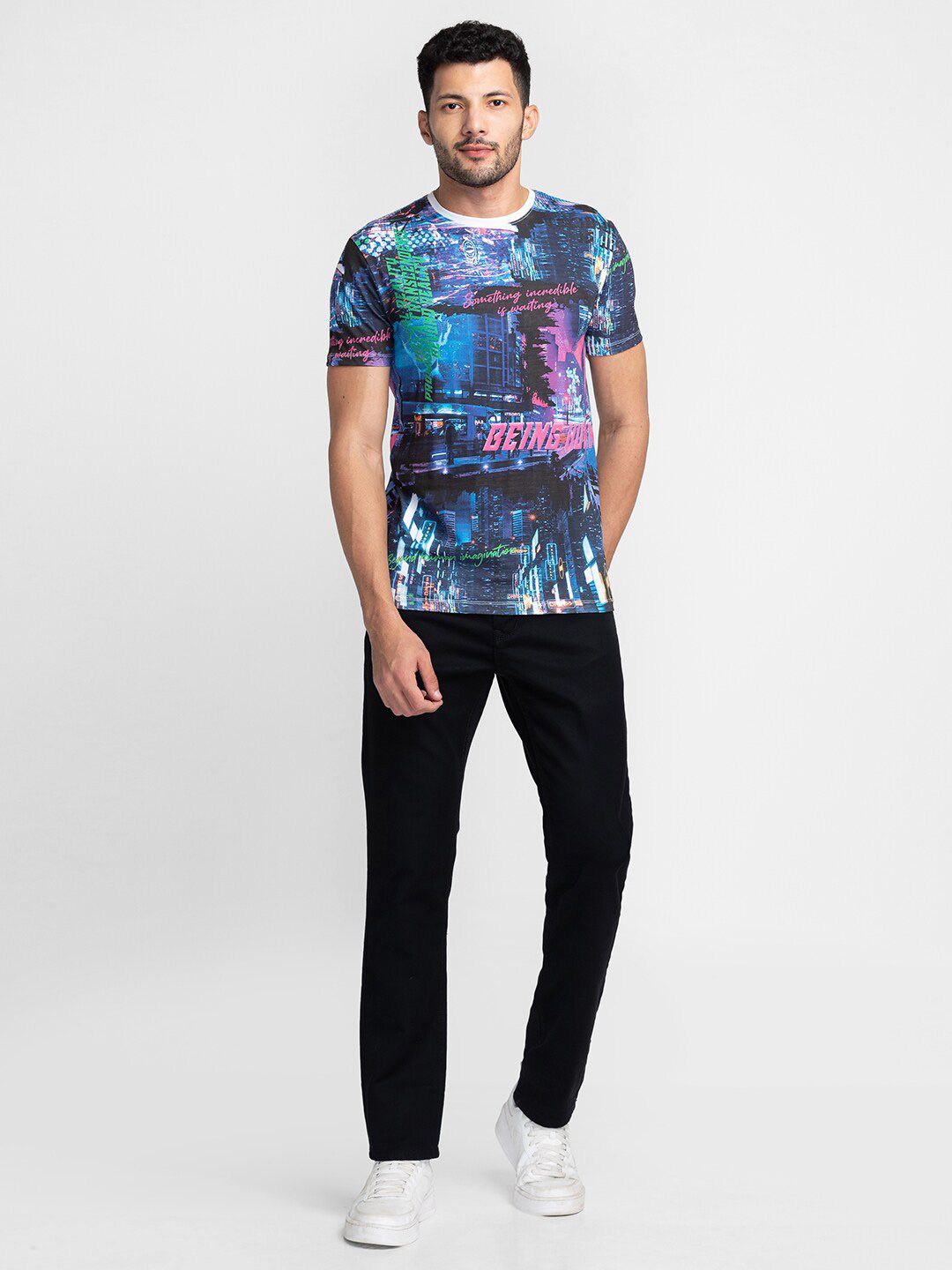 Being Human Graphic Printed Cotton T-Shirt