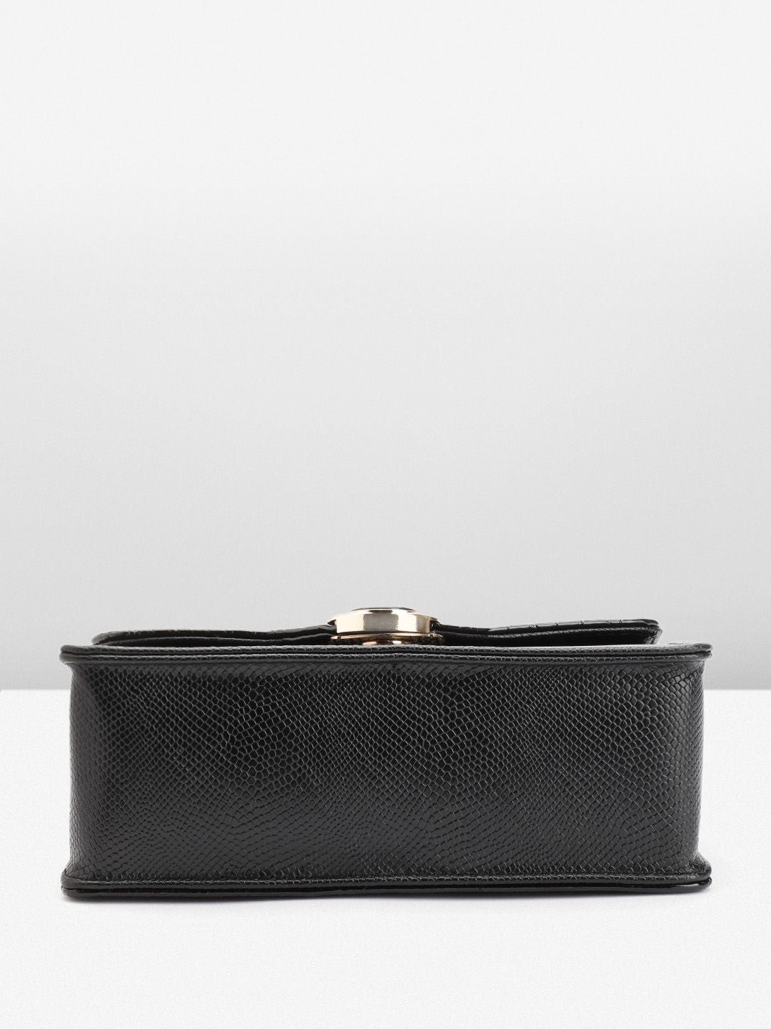 DressBerry Animal Skin Textured Structured Satchel