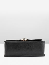 DressBerry Animal Skin Textured Structured Satchel