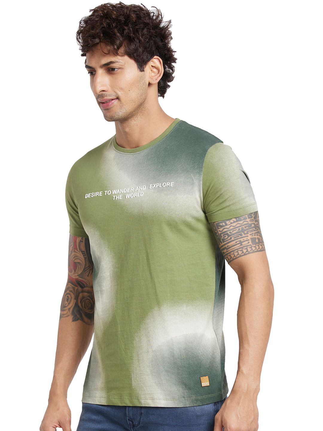 Being Human Men Green T-shirt