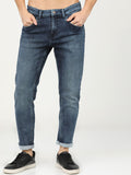 HIGHLANDER Men Blue Tapered Fit Heavy Fade Stretchable Jeans