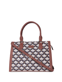 ZOUK Floral Printed Structured Handheld Bag