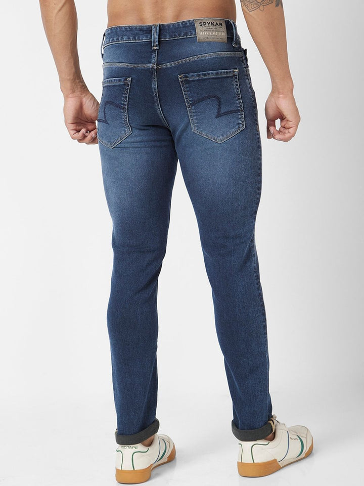 SPYKAR Men Skinny Fit Low-Rise Heavy Fade Stretchable Jeans