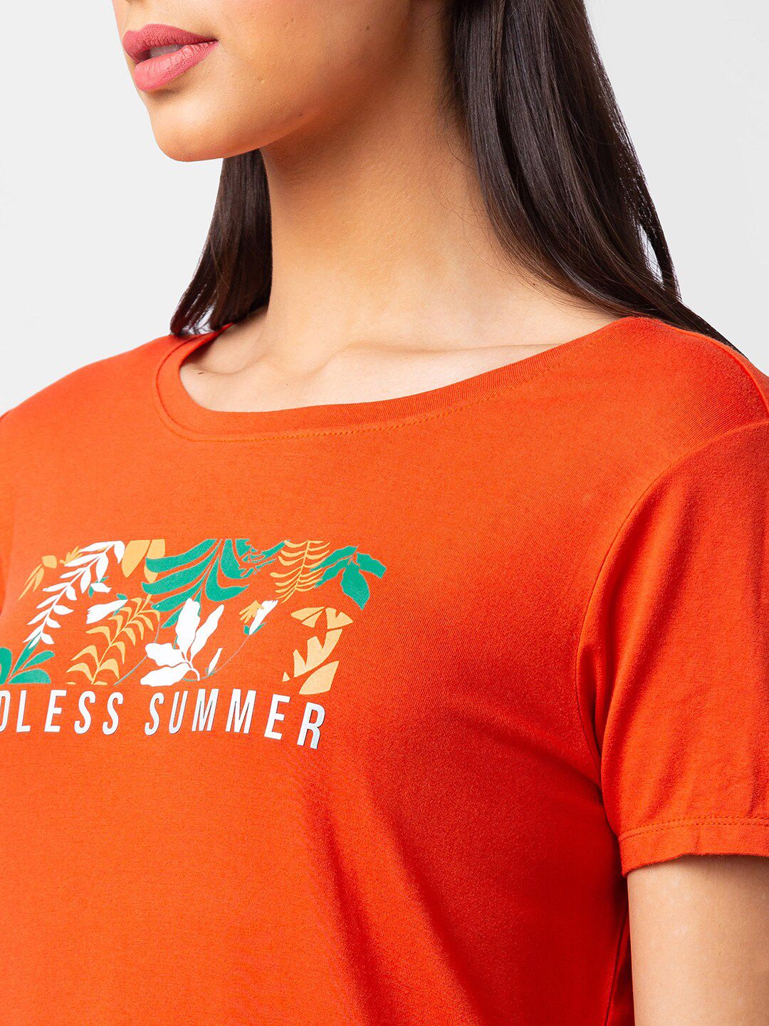 SPYKAR Women Floral Printed T-shirt
