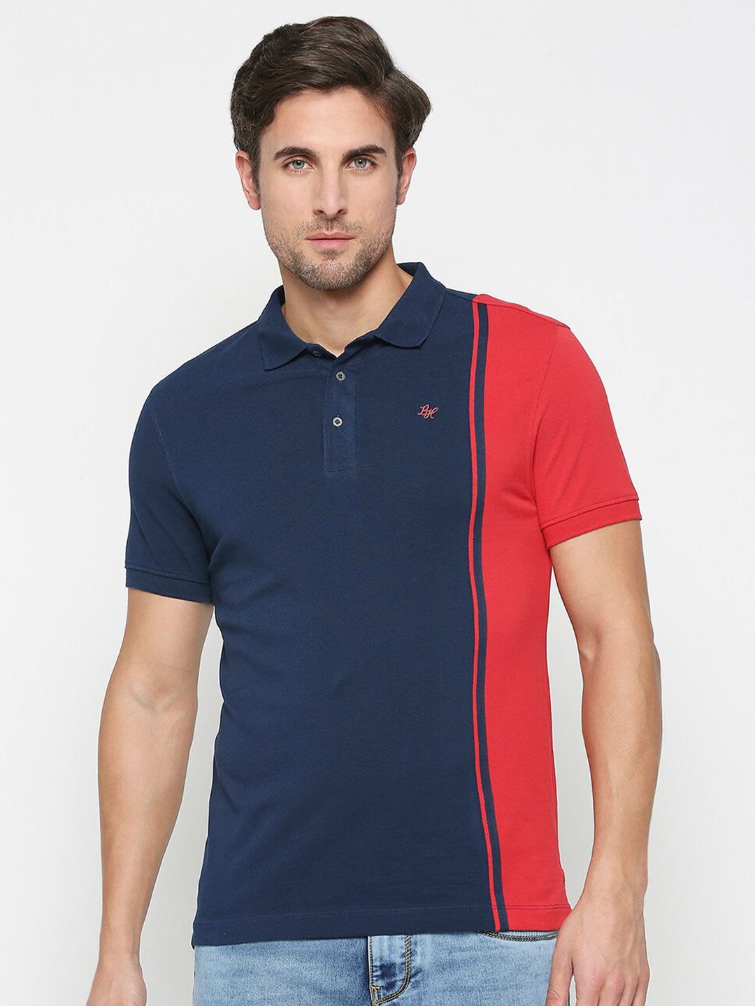 Being Human Colourblocked Polo Collar T-shirt