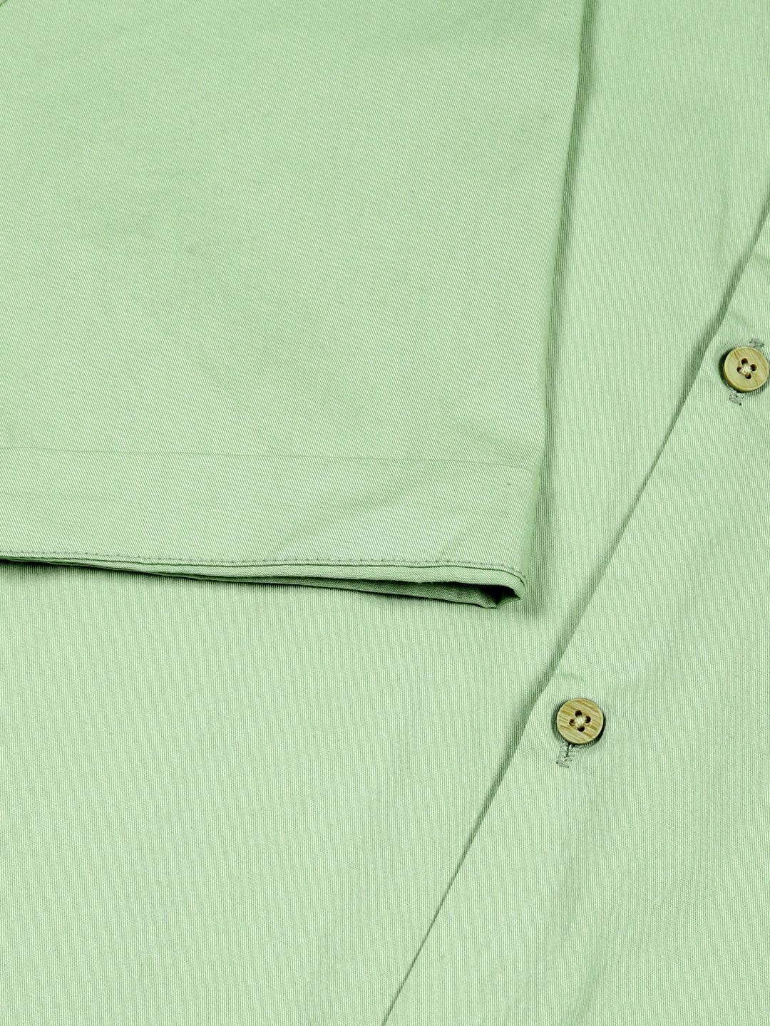 Thomas Scott Men Classic Slim Fit Spread Collar Solid Cotton Casual Shirt