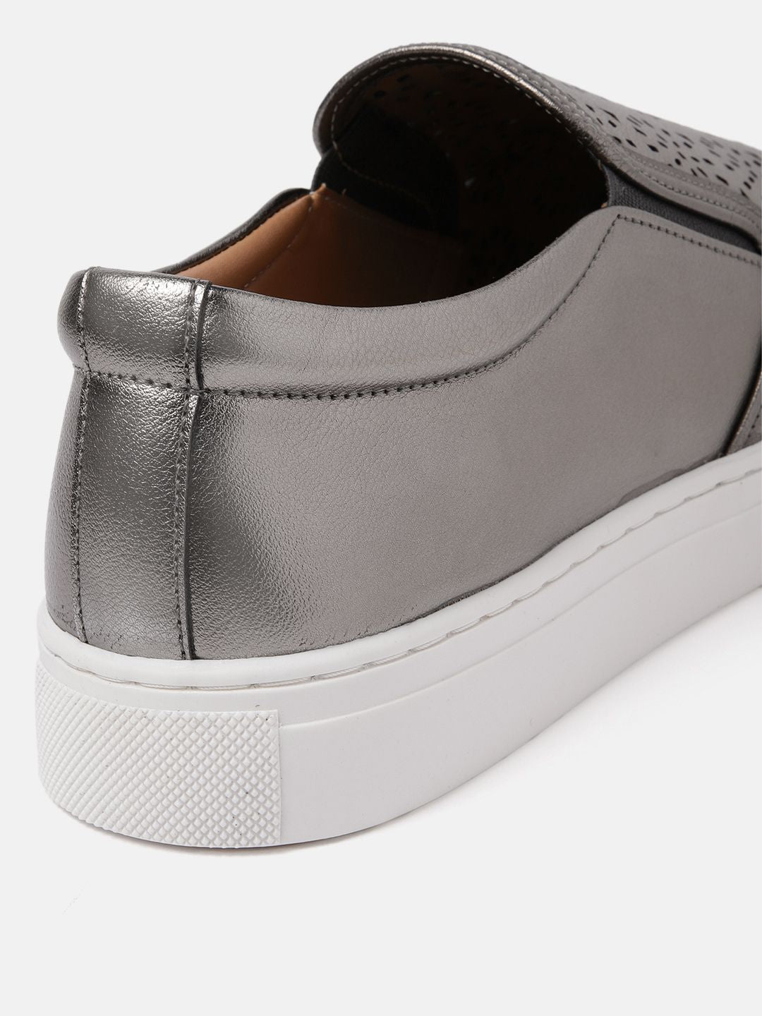 DressBerry Women Laser Cut Slip-On Sneakers