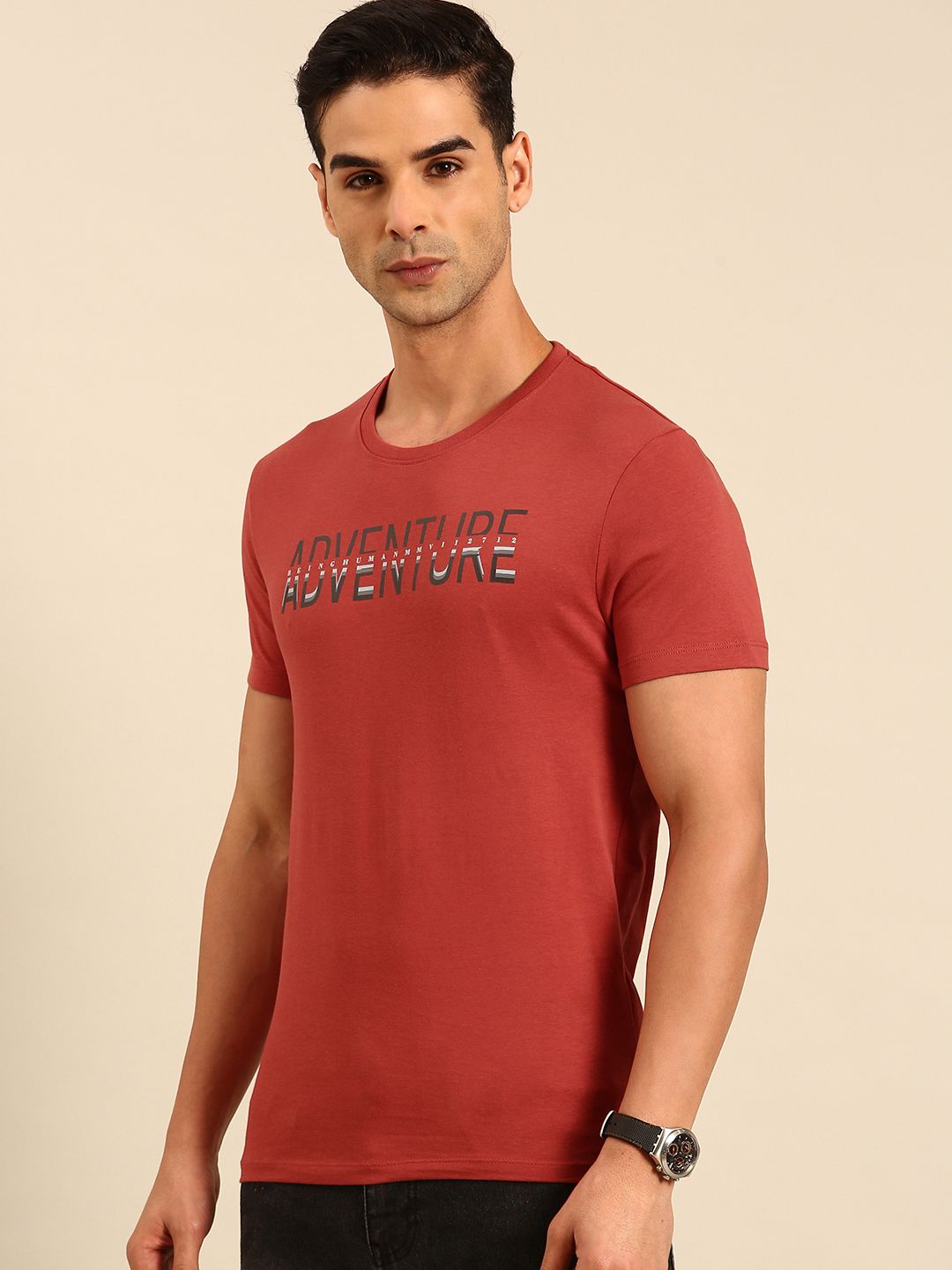 Being Human Pure Cotton Typography Printed T-shirt
