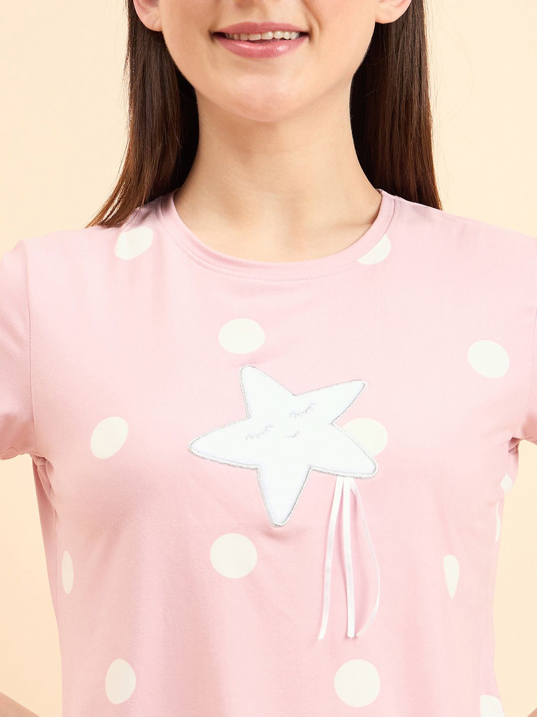 Sweet Dreams Pink Printed Night suit