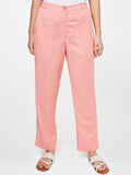 Global Desi Women Pink Straight Fit Trouser