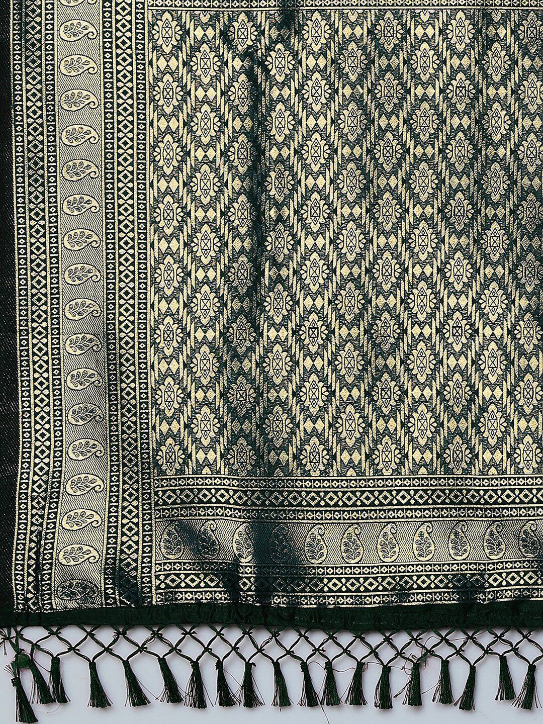 Mitera Ethnic Motifs Woven Design Zari Silk Blend Banarasi Saree