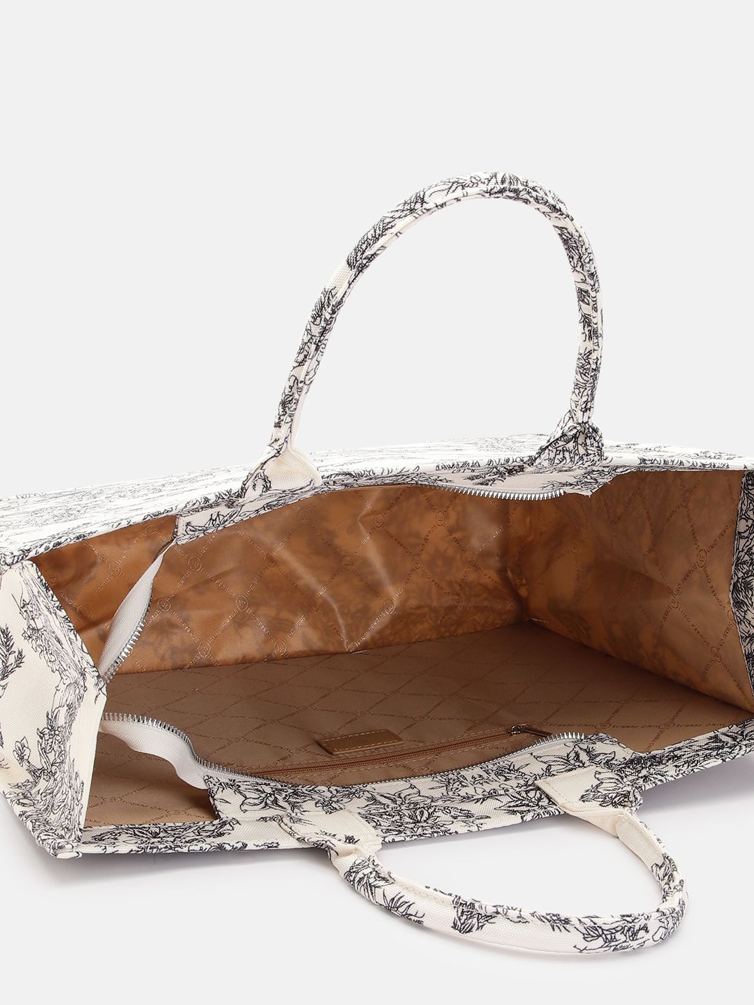 Lino Perros Floral Printed Structured Laptop Bag