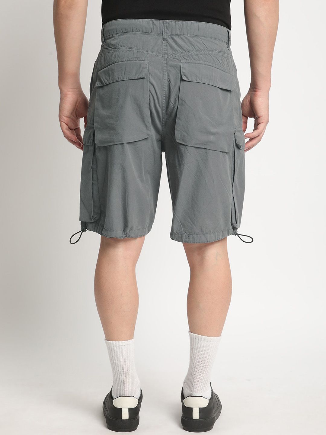 Bene Kleed Men Relaxed Fit Pure Cotton Cargo Shorts with Adjustable Hem